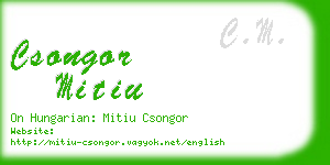 csongor mitiu business card